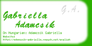 gabriella adamcsik business card